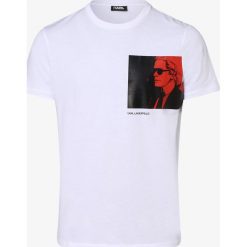 Lagerfeld - T-shirt męski, biały. Białe t-shirty męskie LAGERFELD, s, z nadrukiem, z bawełny. Za 409,95 zł.