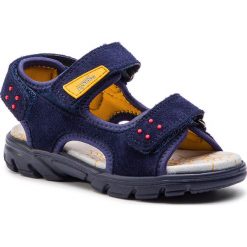 Sandały SUPERFIT - 4-09182-80 M Blau/Gelb. Niebieskie sandały chłopięce Superfit, ze skóry, bez zapięcia. W wyprzedaży za 189,00 zł.