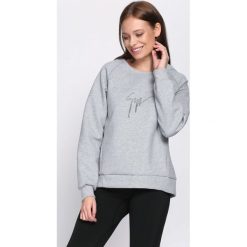Jasnoszara Bluza Before The Night is Over. Szare bluzy sportowe damskie Born2be, l. Za 49,99 zł.