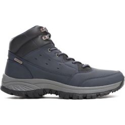 Granatowe Trapery Royally. Niebieskie buty trekkingowe męskie Born2be, z materiału, na sznurówki. Za 159,99 zł.