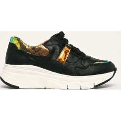 Tamaris - Buty. Czarne sneakersy damskie Tamaris, ze skóry ekologicznej. Za 279,90 zł.