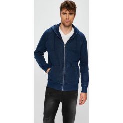 Calvin Klein Jeans - Bluza. Niebieskie bluzy męskie Calvin Klein Jeans, s, bez wzorów, z bawełny, z kapturem, bez rękawów, z kapturem. W wyprzedaży za 379,90 zł.