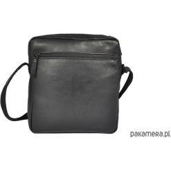 Torba na ramię listonoszka ALBEDO 5 czarna. Czarne torby męskie skórzane Pakamera, bez wzorów, eleganckie. Za 225,00 zł.