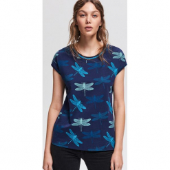 T-shirt we wzory - Niebieski. Niebieskie t-shirty damskie Reserved, l. Za 39,99 zł.