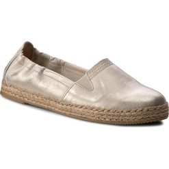 Espadryle BALDACCINI - 750600-9 Złoty. Żółte espadryle damskie Baldaccini, ze skóry, na płaskiej podeszwie. W wyprzedaży za 199,00 zł.