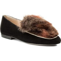 Mokasyny damskie: Lordsy HEGO’S MILANO – 1027 Camoscio Nero/Fur Argancio