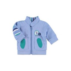 Pink or blue Boys Bluza dziecięca kolor niebieski - Gr.62. Niebieskie bluzy niemowlęce pink or blue, bez wzorów, z bawełny, bez rękawów, bez kaptura. Za 42,00 zł.