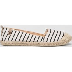 Roxy - Espadryle. Brązowe espadryle damskie Roxy, bez wzorów, z gumy, bez obcasa, na obcasie. W wyprzedaży za 99,90 zł.