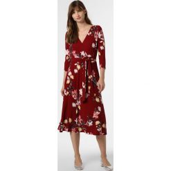 LAUREN RALPH LAUREN - Sukienka damska, czerwony. Czerwone sukienki damskie Lauren Ralph Lauren, w kwiaty, bez kołnierzyka, bez rękawów, midi, kopertowe. Za 749,95 zł.