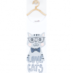 Koszulka. Białe bluzki dziewczęce marki LOVE CATS, z aplikacjami, z długim rękawem. Za 45,90 zł.