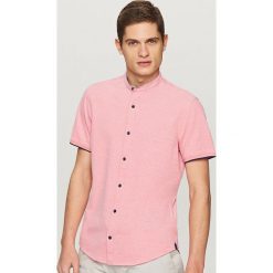 Koszule męskie: Koszula z krótkim rękawem slim fit – Pomarańczo