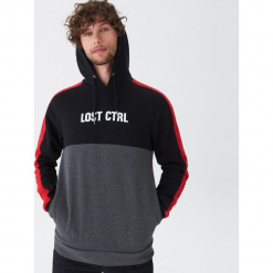 Bluza z napisem - Czarny. Czarne bluzy męskie rozpinane marki House, s, z napisami. Za 119,99 zł.