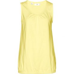 Top bawełniany bonprix cytrynowy sorbetowy. Żółte topy damskie bonprix, z bawełny. Za 19,99 zł.