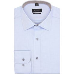 Koszula bexley 2676 długi rękaw slim fit niebieski. Niebieskie koszule męskie marki Recman, m, bez wzorów, bez kołnierzyka, z długim rękawem. Za 139,00 zł.