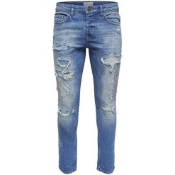 Only&Sons Męska Light Blue Jeans Loom Dcc 9096 „34 Denim Blue (Rozmiar 31). Niebieskie jeansy męskie marki Only&Sons, m, bez wzorów, z jeansu. W wyprzedaży za 172,00 zł.