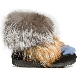 Buty MOON BOOT x YVES SALOMON Multikolor. Szare śniegowce damskie marki Moon Boot, z wełny, bez zapięcia. W wyprzedaży za 2748,00 zł.