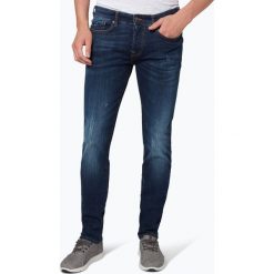 Guess Jeans - Jeansy męskie – Bump, niebieski. Szare jeansy męskie z dziurami marki Guess Jeans, l, z aplikacjami, z bawełny. Za 349,95 zł.