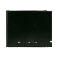 Tommy Hilfiger - Portfel skórzany. Czarne portfele męskie TOMMY HILFIGER, bez wzorów, ze skóry. Za 229,90 zł.