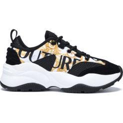 Versace Jeans Couture Tenisówki Czarny Biały. Czarne trampki i tenisówki damskie Versace Jeans Couture, bez wzorów, z jeansu, bez zapięcia. Za 888,95 zł.