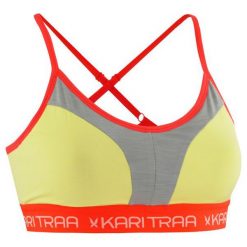 Kari Traa Var Light Xs. Brązowe biustonosze damskie termoaktywne Kari Traa, xs, bez wzorów, z elastanu. W wyprzedaży za 99,00 zł.