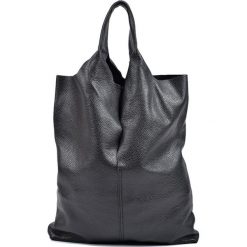 Torebki klasyczne damskie: Skórzana torebka w kolorze czarnym – (D)42 x (S)38 cm