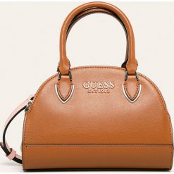 Guess Jeans - Torebka. Pomarańczowe listonoszki damskie Guess Jeans, w paski, z bawełny, na ramię, bez dodatków. W wyprzedaży za 399,90 zł.