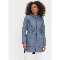 Parka z kapturem basic - Niebieski. Niebieskie parki damskie House, s, bez wzorów, z kapturem. Za 139,99 zł.