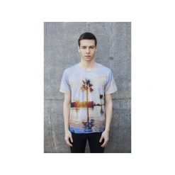 T-shirt The Palm. Szare t-shirty damskie Bahabay, xs, z nadrukiem, z bawełny, bez kołnierzyka. Za 83,30 zł.