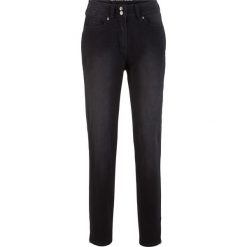 Dżinsy ze stretchem "push up" z zamkiem bonprix czarny "stone". Czarne jeansy damskie bonprix, z jeansu. Za 129,99 zł.