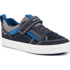 Sneakersy GEOX - J Kilwi B. E J02A7E 014AF C4226 M Navy/Royal. Niebieskie trampki chłopięce Geox, bez wzorów, ze skóry ekologicznej, na rzepy. W wyprzedaży za 189,00 zł.