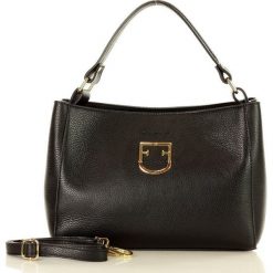 Marco mazzini elegancka torebka skórzana italian chic czarny. Czarne kuferki damskie MAZZINI, w paski, ze skóry, eleganckie, bez dodatków. W wyprzedaży za 289,00 zł.