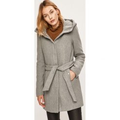 Vero Moda - Płaszcz. Szare kurtki damskie Vero Moda, s, w paski, z bawełny, z kapturem. W wyprzedaży za 229,90 zł.