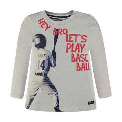 T-shirty chłopięce z długim rękawem: Koszulka w kolorze szarym