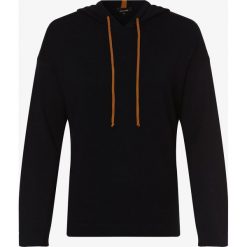 More & More - Sweter damski, niebieski. Niebieskie swetry damskie More & More, bez wzorów, bez rękawów, z kapturem. Za 299,95 zł.