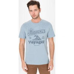 Jack & Jones Dover Koszulka Niebieski. Niebieskie podkoszulki męskie Jack & Jones, xl, z nadrukiem, z bawełny, z krótkim rękawem. Za 44,95 zł.