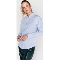 Tommy Hilfiger Millie Koszula Niebieski. Niebieskie bluzki damskie TOMMY HILFIGER, s, w paski, z bawełny, bez kołnierzyka, z długim rękawem. Za 378,95 zł.