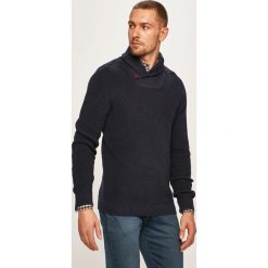 Jack & Jones - Sweter. Niebieskie swetry męskie Jack & Jones, s, bez wzorów, z bawełny, bez kołnierzyka, bez kaptura. W wyprzedaży za 179,90 zł.