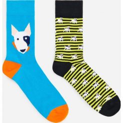 Wzorzyste skarpety 2 pack - Zielony. Zielone skarpetki męskie Reserved, bez wzorów. Za 29,99 zł.