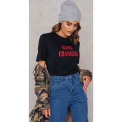 T-shirty damskie: Motel Rocks T-shirt basic z nadrukiem – Black