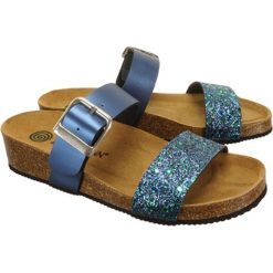 DR. BRINKMANN 701297-5 blau, klapki profilaktyczne damskie. Klapki damskie Dr. Brinkmann, bez wzorów, bez obcasa. Za 159,90 zł.