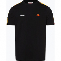 Ellesse - T-shirt męski, czarny. Czarne t-shirty męskie marki Ellesse, m, w paski, klasyczne, z kontrastowym kołnierzykiem. Za 149,95 zł.