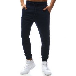 Joggery męskie: Spodnie męskie joggery granatowe (ux1138)