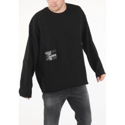 Diesel S-Osvaldo-Ls-Ra Bluza Czarny. Czarne bluzy męskie Diesel, s, z nadrukiem, z bawełny, bez kołnierzyka, bez rękawów, bez kaptura. Za 464,95 zł.