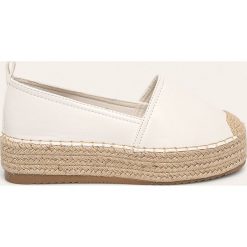 Answear - Espadryle Buanarotti. Białe espadryle damskie ANSWEAR, bez wzorów, ze skóry ekologicznej, bez obcasa, na obcasie. W wyprzedaży za 99,90 zł.