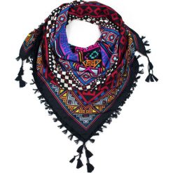 Chusty damskie: Art of Polo Chusta damska Aztec geometry czarno czerwona