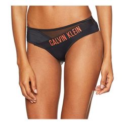 Calvin Klein Hipster Majtki Siatkowe Strój Kąpielowy-Hr Kw0Kw00173-092 Czarny / Hot Coral (Rozmiar Xs). Czarne stroje kąpielowe damskie Calvin Klein, xs, bez wzorów. W wyprzedaży za 125,00 zł.