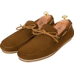 Buty Brązowe Borgo. Pomarańczowe mokasyny męskie LANCERTO, na lato, z jeansu, vintage. W wyprzedaży za 299,00 zł.