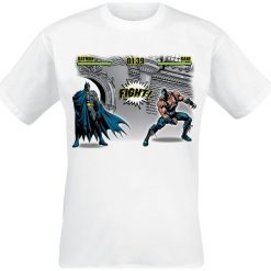 Batman Fight T-Shirt biały. Białe t-shirty męskie marki Batman, l, z motywem z bajki. Za 74,90 zł.