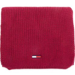 Szal TOMMY JEANS - Tju Basic Rib Scarf AU0AU00288 652. Czerwone szaliki damskie Tommy Jeans, z bawełny. Za 229,00 zł.