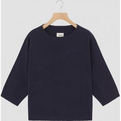 Sweter w kolorze granatowym. Niebieskie swetry damskie Rodier, xl, bez wzorów, z wełny, klasyczne, bez rękawów, bez kaptura. W wyprzedaży za 152,95 zł.